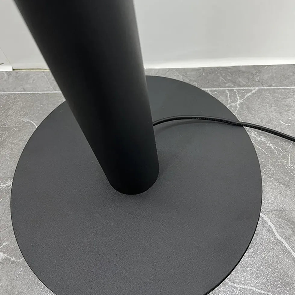 Two-Light Black Matte Disc Floor Lamp