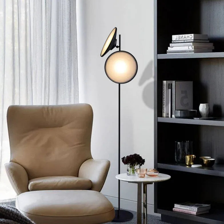 Dual-Head Circular Modern Style Floor Lamp