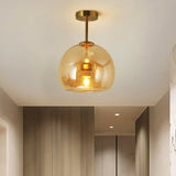 Adjustable Glass Ball Modern Flush Ceiling Lights