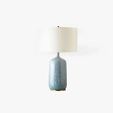 Blue Bottle-Shaped White Cylinder Modern Table Lamp