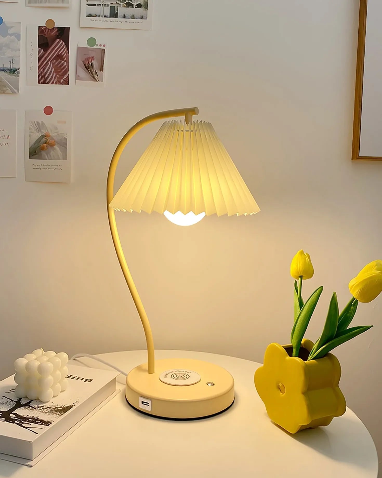 odern Warm-Toned Arched Table Lamp