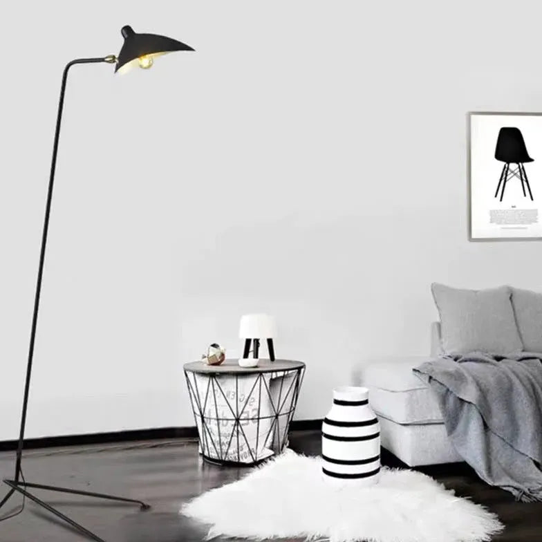 Black Slender Triangular Floor Lamp