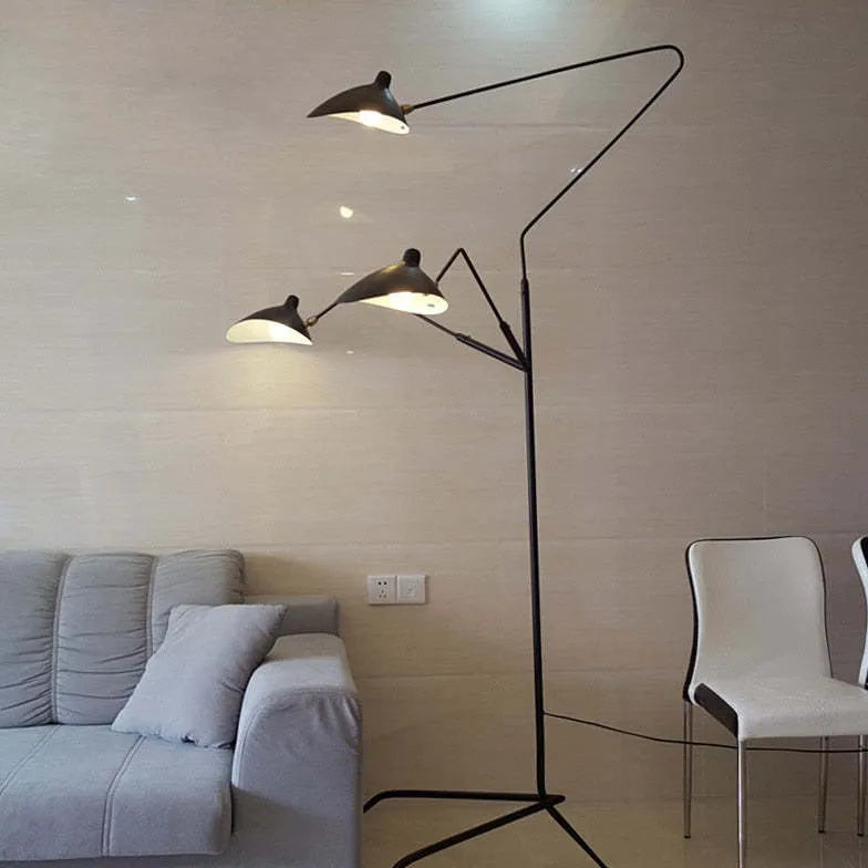 Black Slender Triangular Floor Lamp