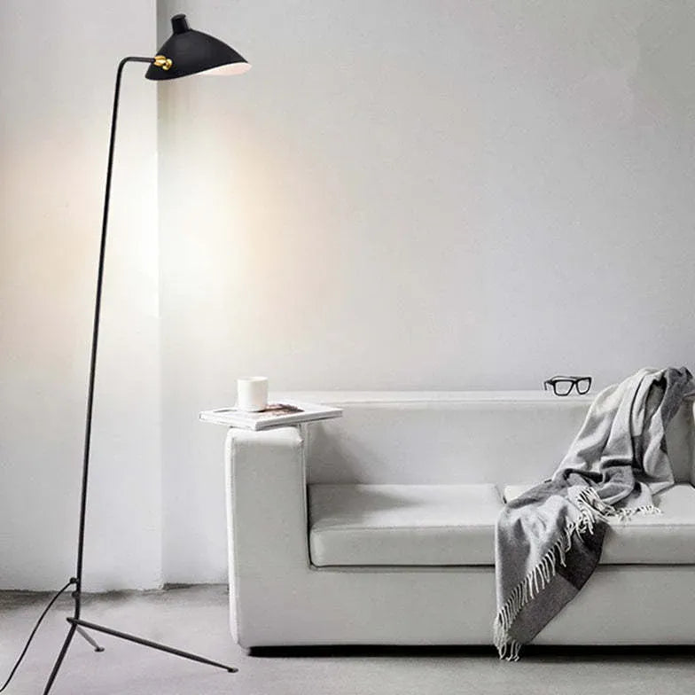 Black Slender Triangular Floor Lamp