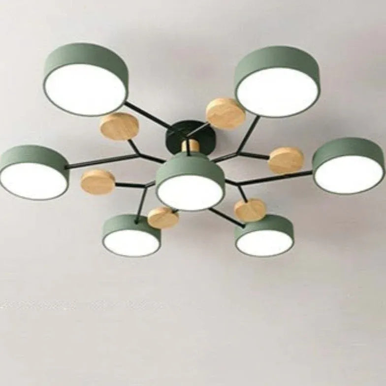 Green Bracket Modern Flush Ceiling Lights