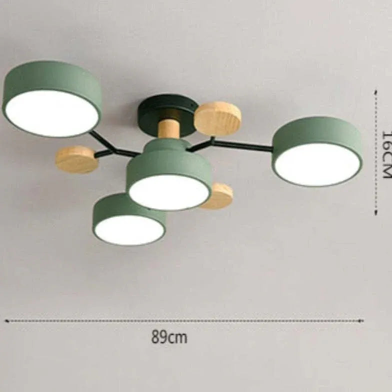 Green Bracket Modern Flush Ceiling Lights