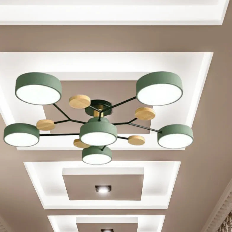 Green Bracket Modern Flush Ceiling Lights