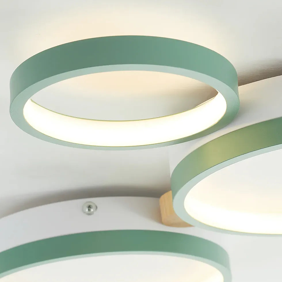 Green Plane LED Modern Flush Ceiling Lights