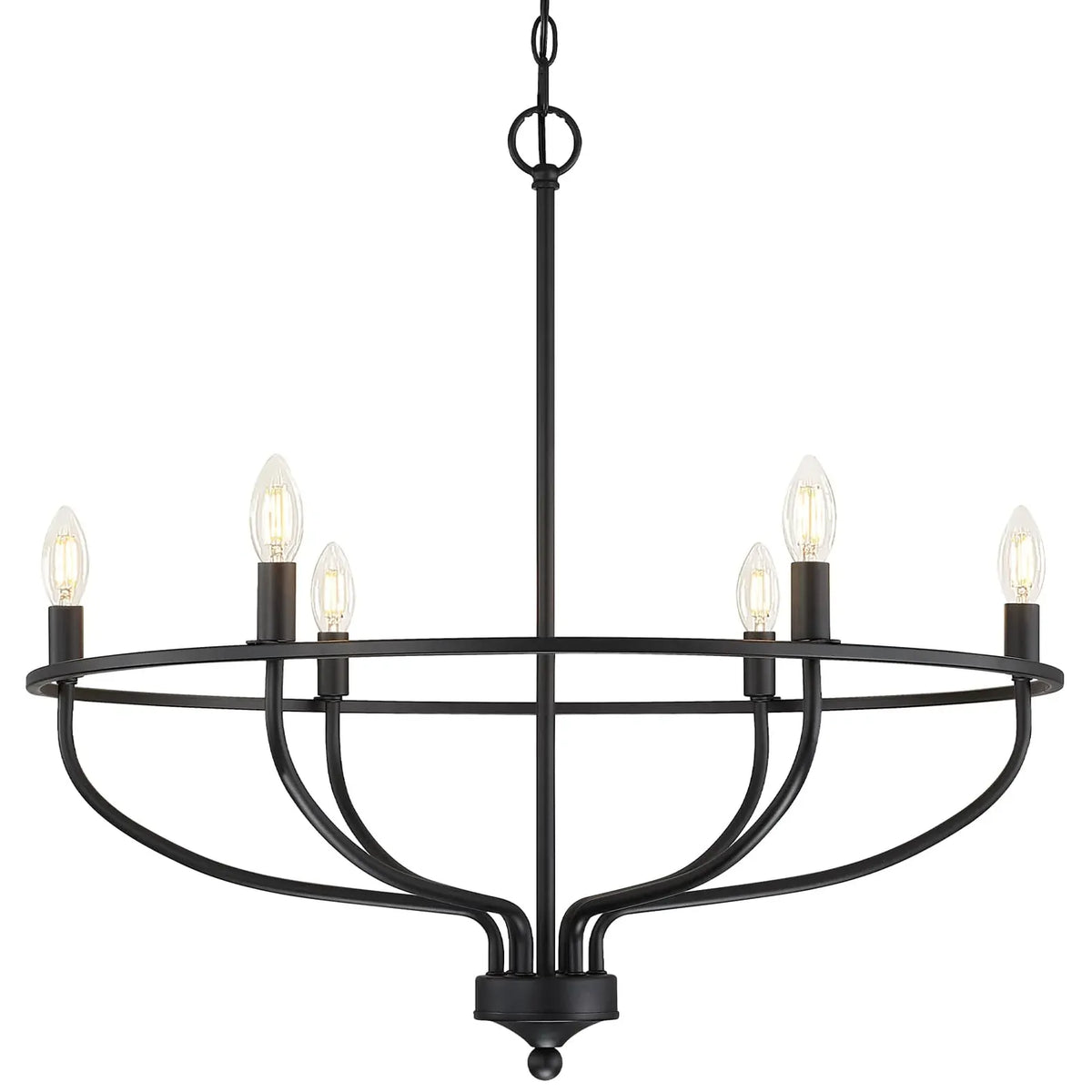 Black Candelabra Chain Hanging Design Chandelier