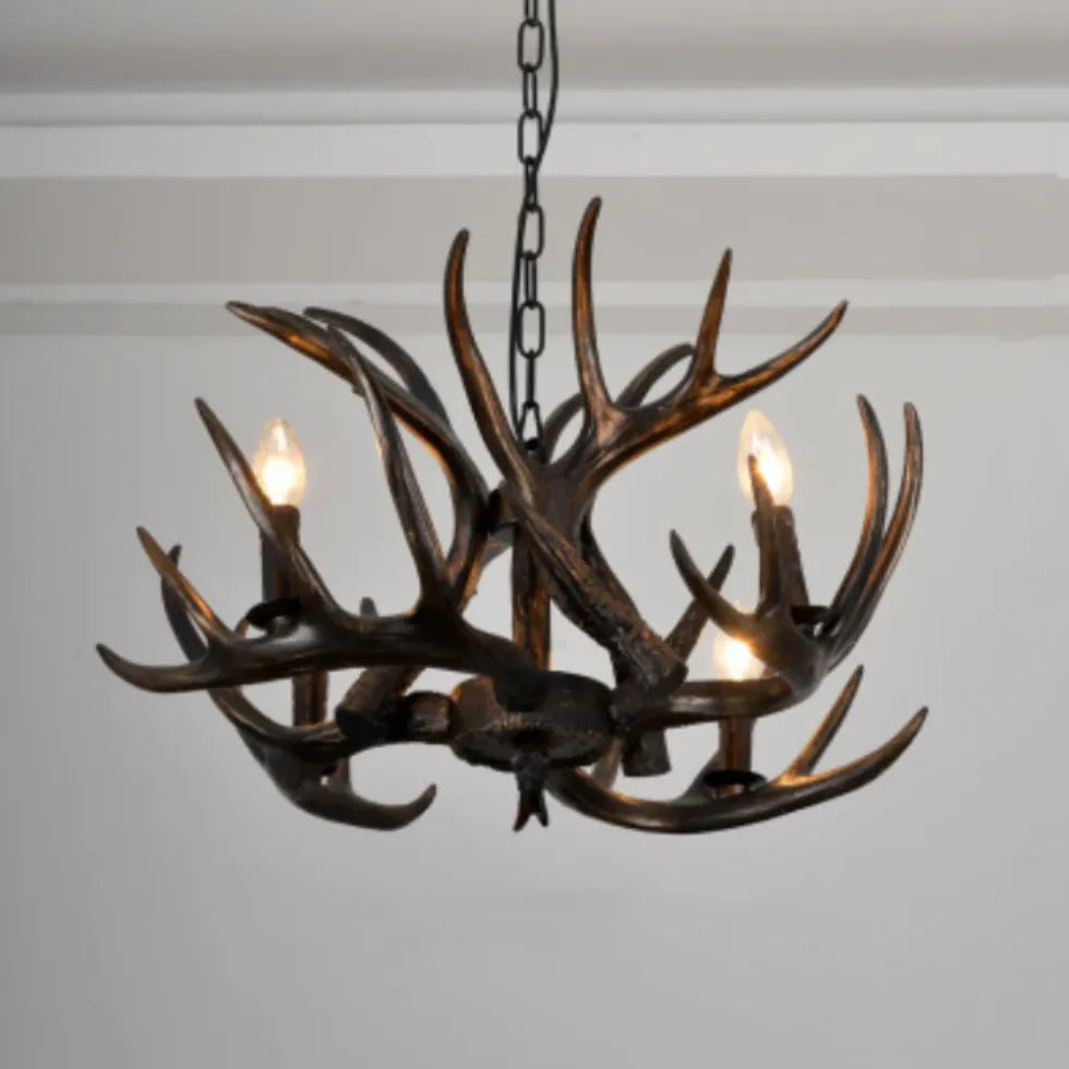 Faux Antler Vintage Candle Holder Chandelier