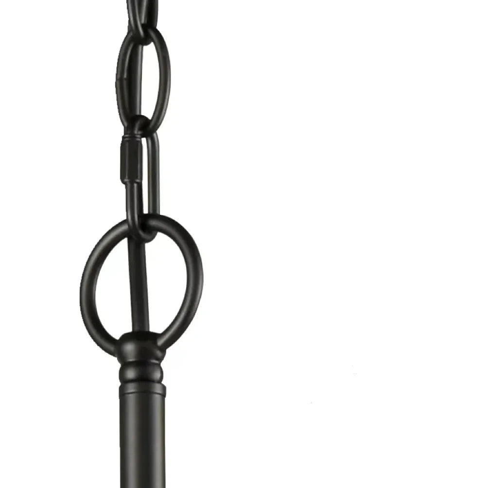 Candelabra Style Black Metal Kitchen Chandelier