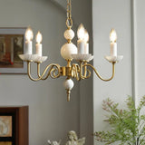 Ceramic Candle Holder Golden Vintage Chandelier