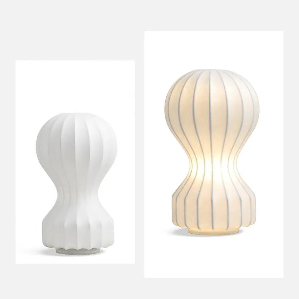 White Double-Ball Design Minimalist Table Lamp