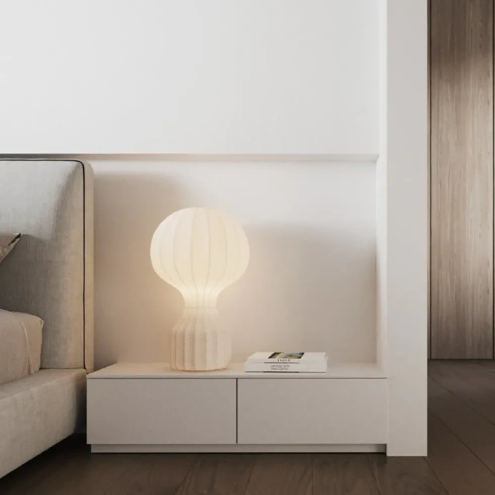 White Double-Ball Design Minimalist Table Lamp