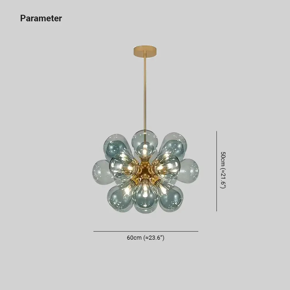 Radial Petal Design Glass Modern Pendant Light