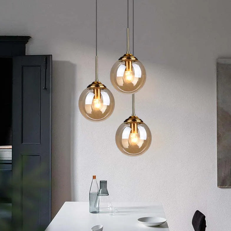 Semi-Transparent Glass Single-Head Minimalist Pendant Light