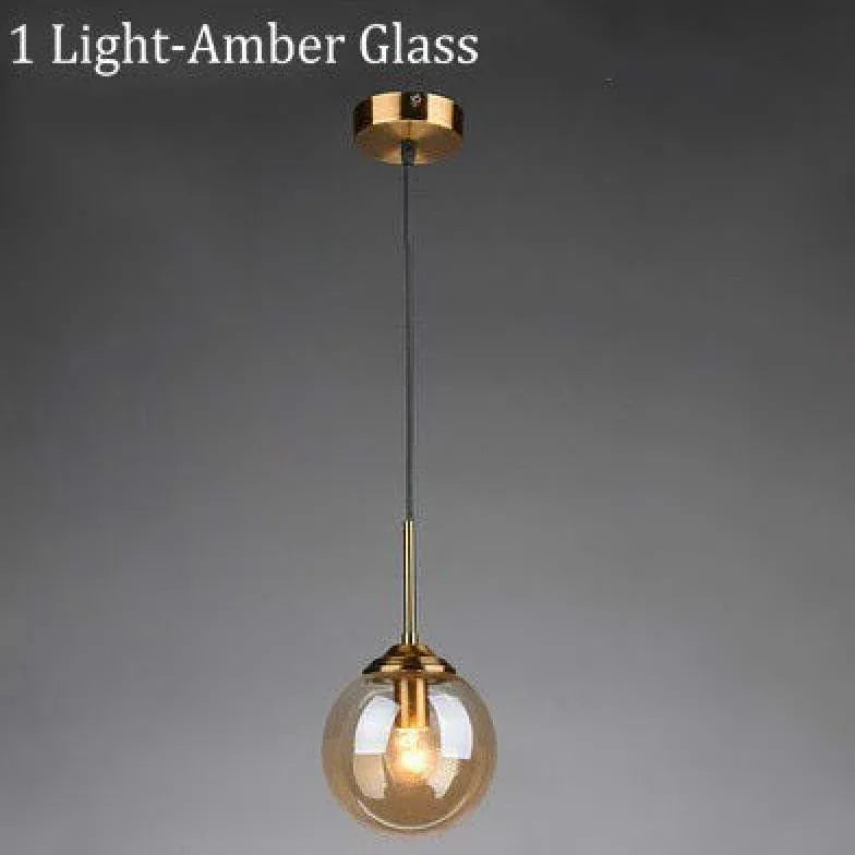 Semi-Transparent Glass Single-Head Minimalist Pendant Light