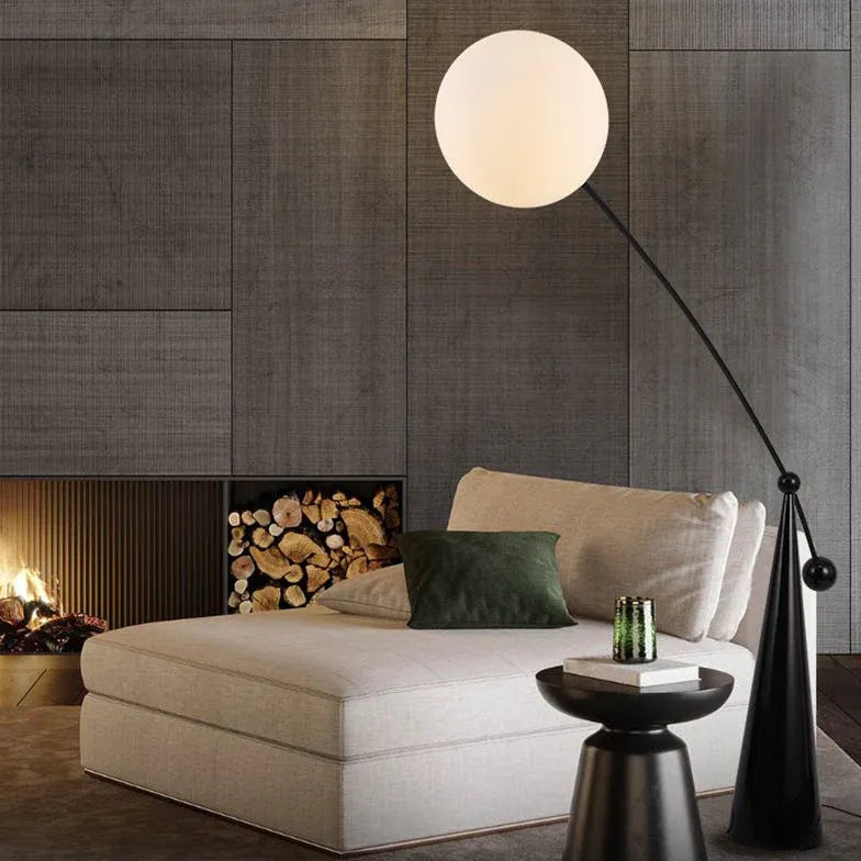 Arched Rod Sphere Modern Floor Lamp