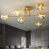 Valentina Industrial Glass Globe Chandelier Led