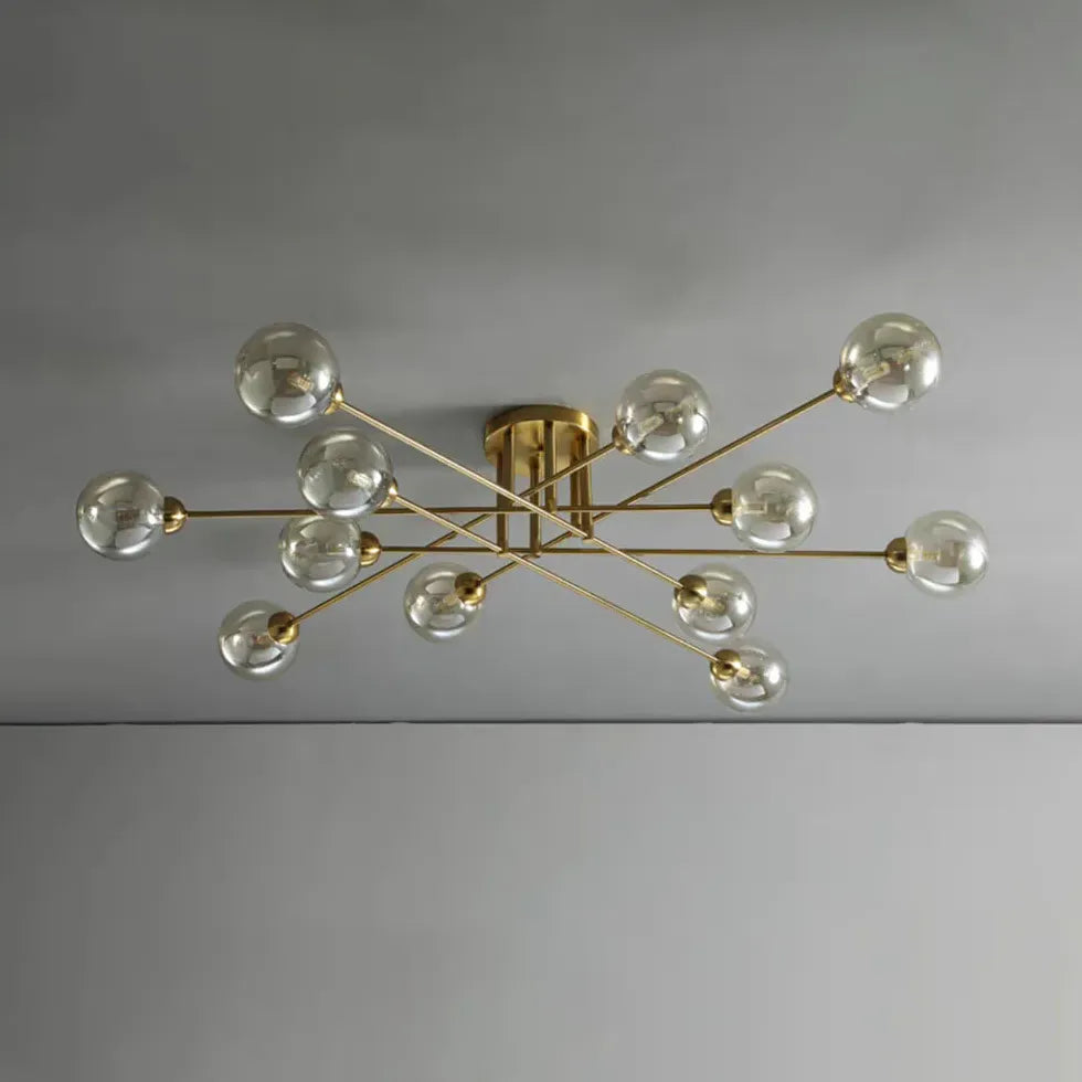 Valentina Industrial Glass Globe Chandelier Led