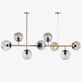 Linear Gold Metal Multi-Head Minimalist Pendant Light