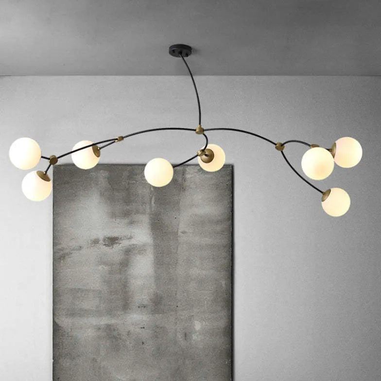 minimalist branch modern black chandelier