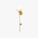 Gold Globe Plug in Wall Lights