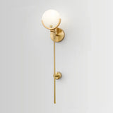 Gold Globe Plug in Wall Lights