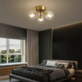 Multiple Matte Frosted Glass Spherical Ceiling Light