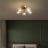 Multiple Matte Frosted Glass Spherical Ceiling Light