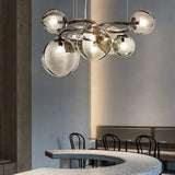 Ring-Shaped Multi Glass Ball Minimalist Chandelier