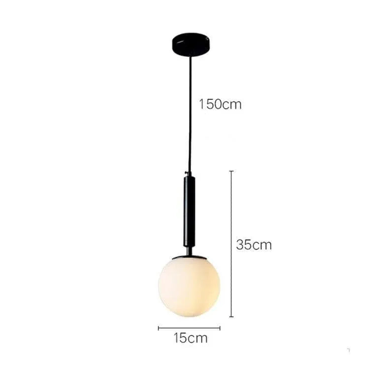 Single Head Glass Ball Minimalist Pendant Light