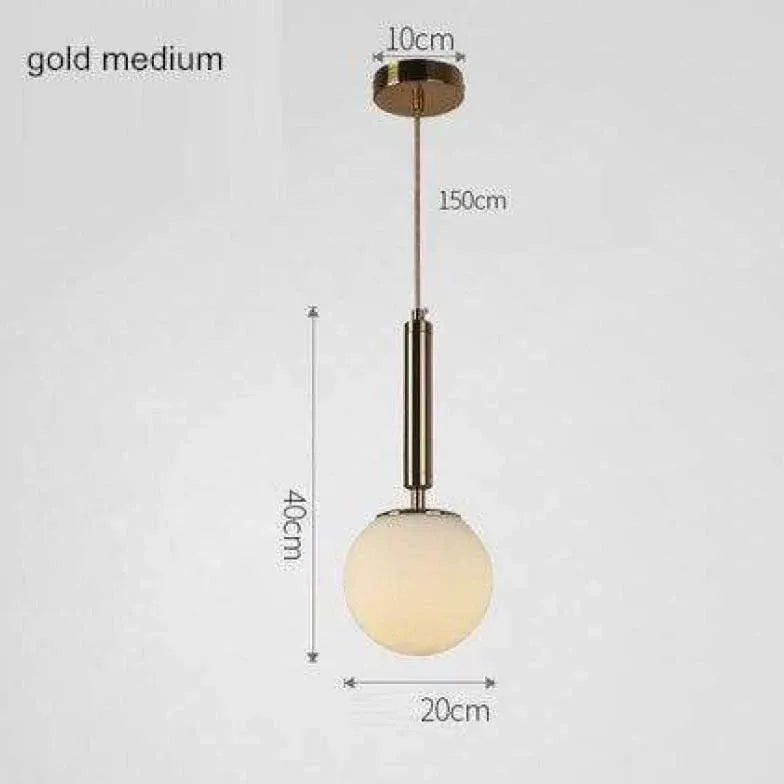 Single Head Glass Ball Minimalist Pendant Light