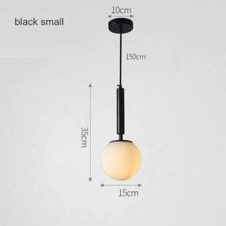 Single Head Glass Ball Minimalist Pendant Light