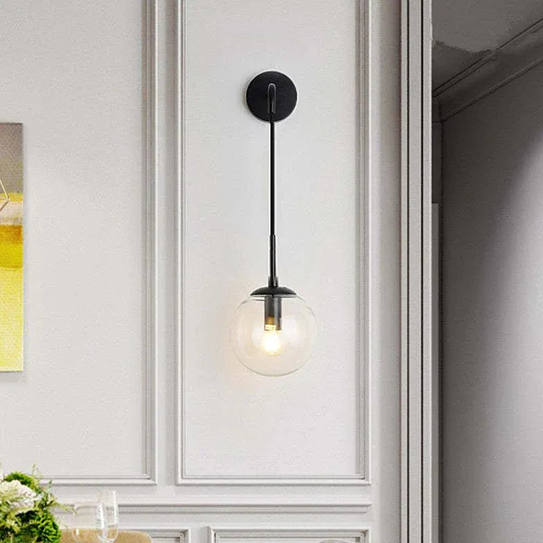 Hanging Glass Globe Modern Wall Light