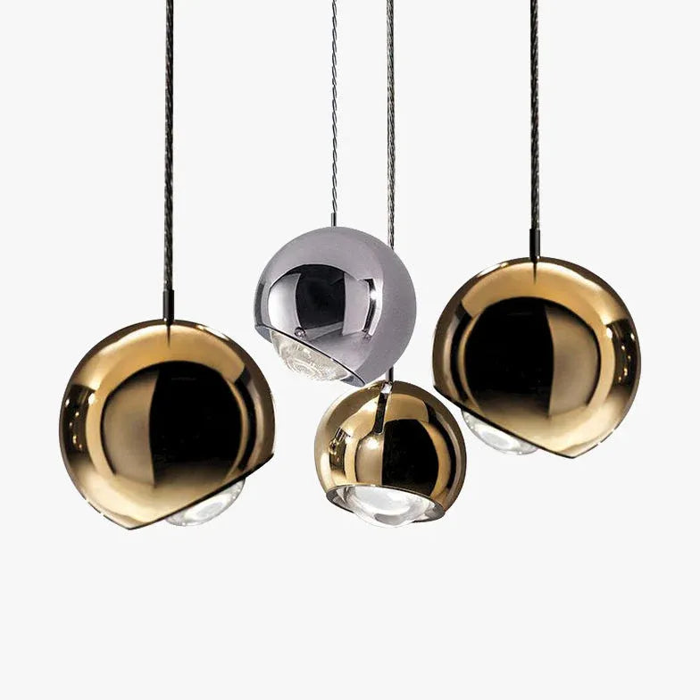 Metallic Sphere Smooth Modern Minimalist Pendant Light