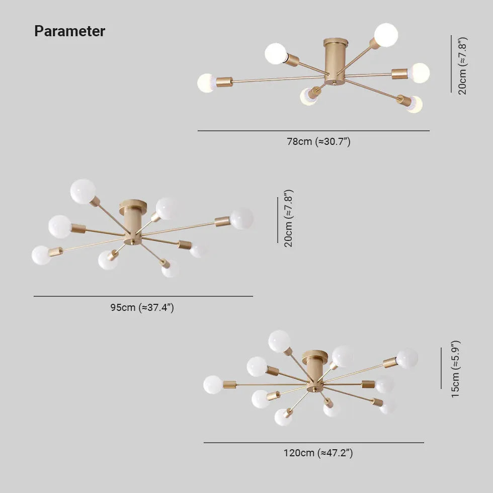 Light Industry Wind LED Flush Ceiling Lights