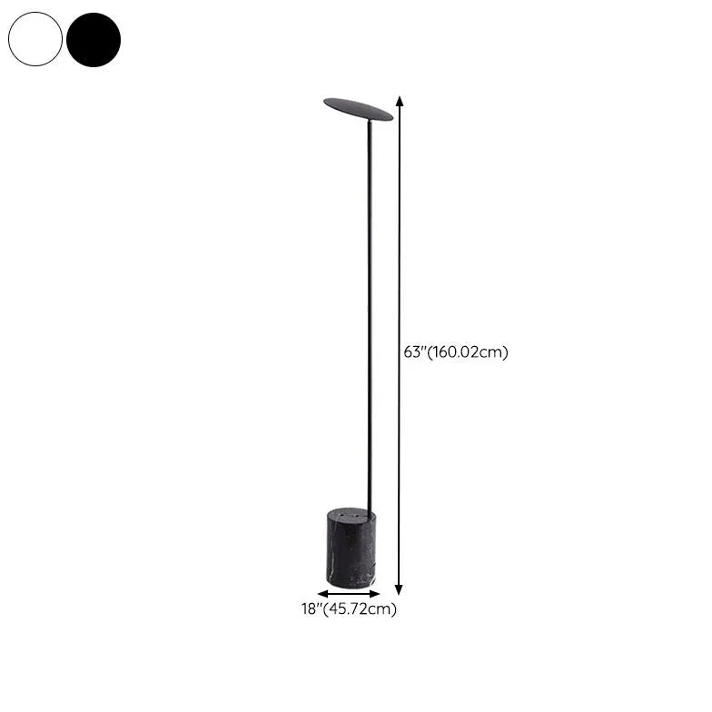 Tilted Minimalist Disc Floor Lamp