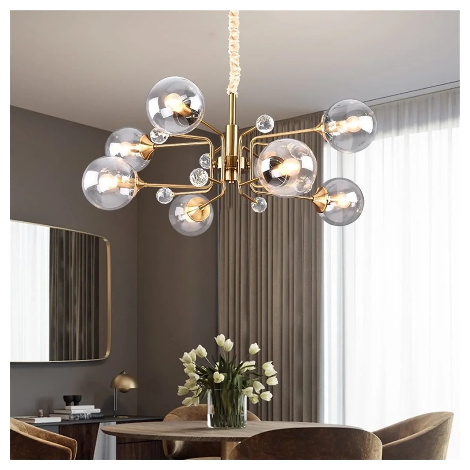 Adjustable Flow Line Modern Chandelier