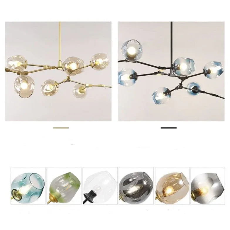 Transparent Glass Ball Modern Minimalist Chandelier