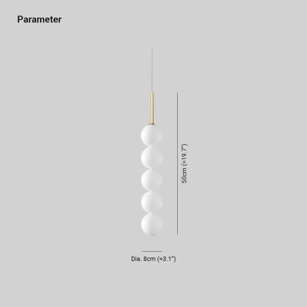 String of Pearls White Modern Pendant Light