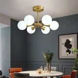 Spherical Gold Metal for Dining Room Chandelier