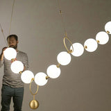 Multiple Irregularly Arranged Acrylic Spheres Ceiling Light