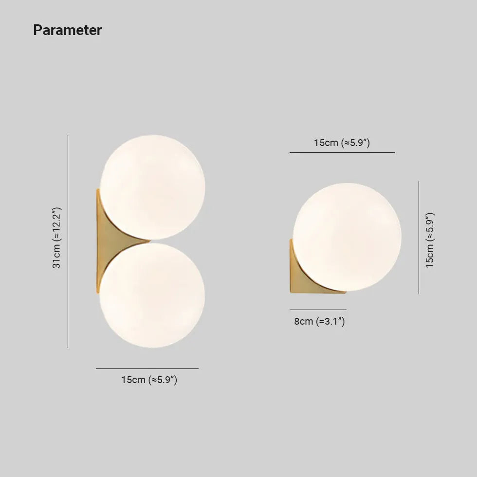 Globe Glass Flush Modern Wall Lights