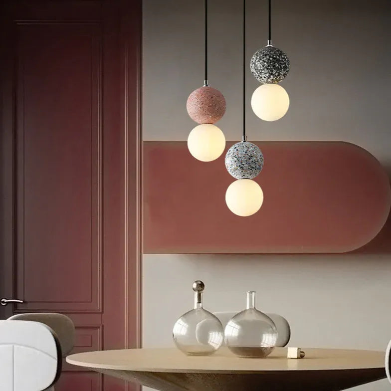 Terrazzo Spherical Modern LED Pendant Light