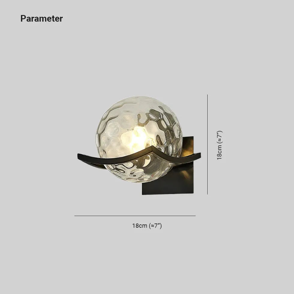 Wave Shaped Glass Ball Modern Wall Lights