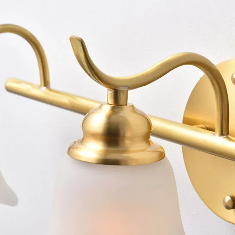 Flower Shaped Gold Bathroom Wall Lights