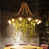 Industrial Tree Leaves Dining Room Vintage Pendant Light