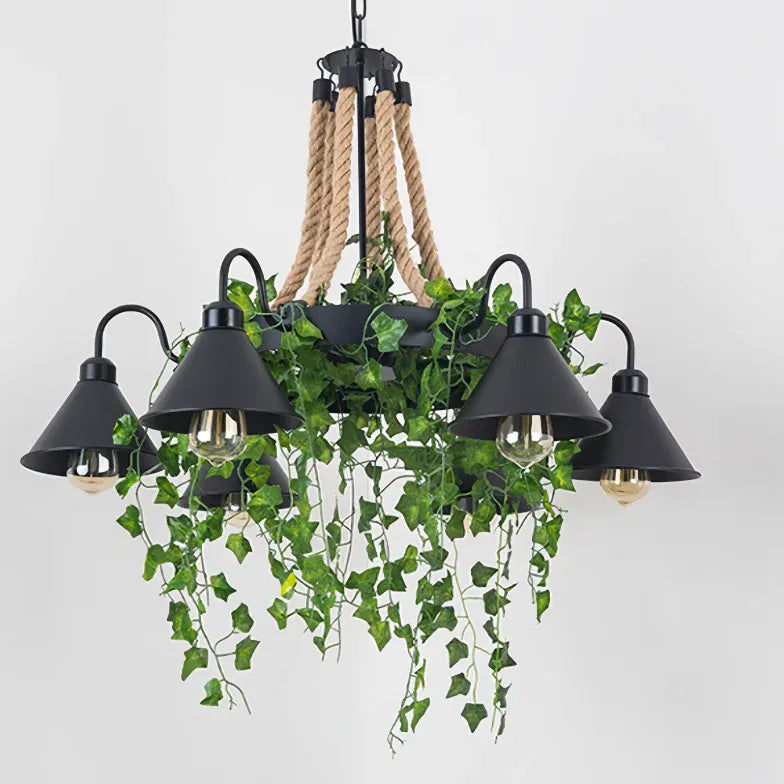 Industrial Tree Leaves Dining Room Vintage Pendant Light