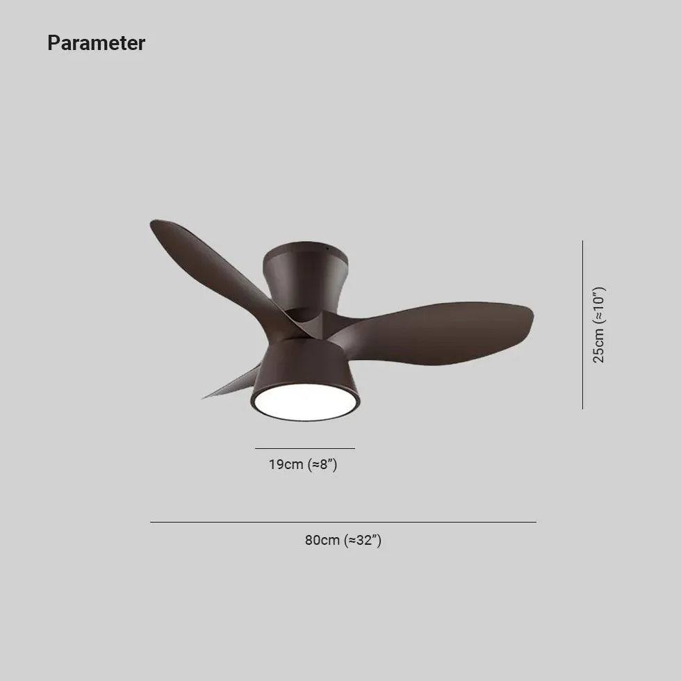 Streamlined Minimalist Ceiling Fan with Light